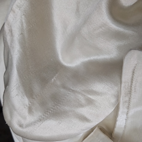 *NWT Wilson Leather trim synthetic silk/Polyester Trench Coat - Picture 7 of 8